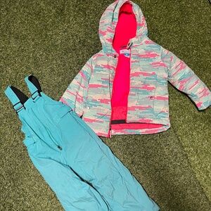 Columbia Snow Bib and jacket Toddler 4T